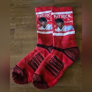 Strideline Crew Socks Kansas City Chiefs Patrick Mahomes White Red One Size